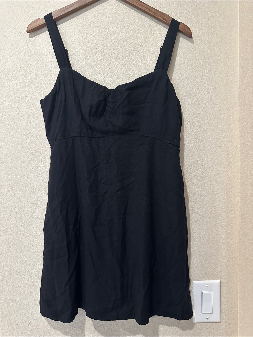 Old Navy Black Mini Sundress with Adjustable Straps